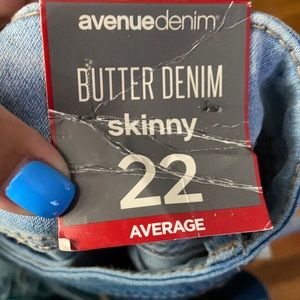 Size 22 Butter denim skinny jeans